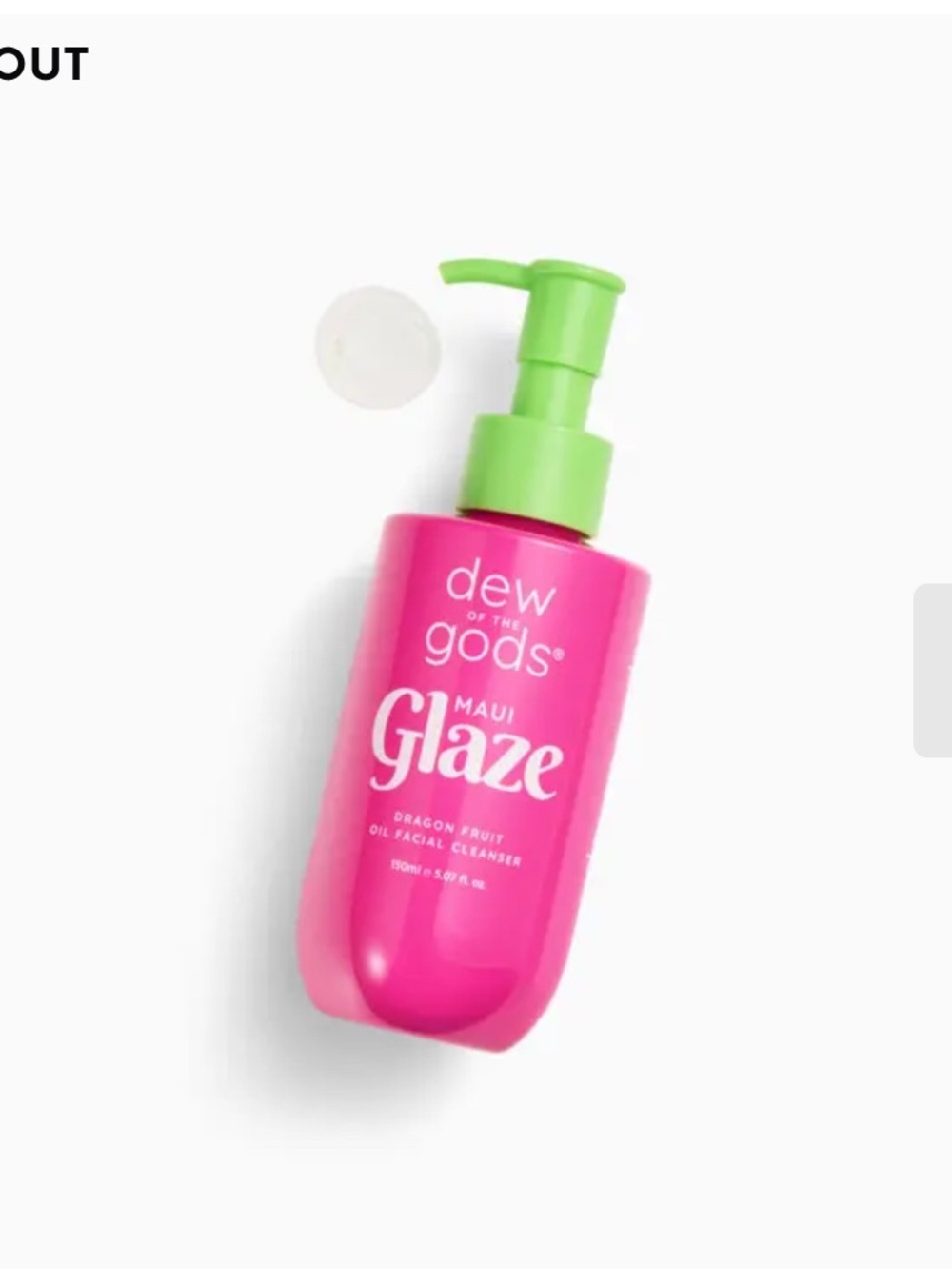 Dew of the gods maui glaze dragon fruit oil cleanser